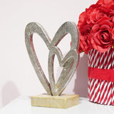 Couple Gifts Modern Farmhouse Decor - Valentines Day Decor Resin Heart Sculpture Home Love Statue For Husband Wife Mother Father Wedding Romantic Gifts 5 X 2.25 X 6.5 Inch