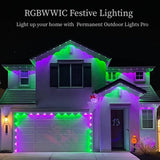 Permanent Outdoor Lights,Smart Rgb Outdoor Lights With Remote App Control,54Ft With 36 Led(5V) Ip67 Waterproof Outside L