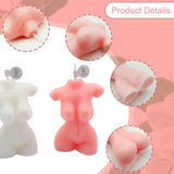 2Pcs Body Shaped Candles, Body Soy Candle Female Body Shaped Candle Woman Torso Candle Home Decoration For Bedroom Bathroom Aesthetic Decoration (White And Pink)
