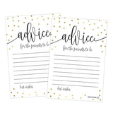 25 Gold New Mommy Or Parent Advice Cards, Activities Ideas, Wisdom Message For Parent To Be, Boy Girl Co-Ed Couples Gender Reveal, Keepsake Alternative Guestbook For Baby Shower
