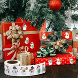 300 Pcs Snowman Stickers Roll Christmas Envelope Labels Xmas Winter Snowman Decals Xmas Seal Adhesive Decorative Stickers For Gift Greeting Card Winter Christmas Party Decor Supplies