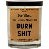 For When You Just Need To Burn S | Funny Candles For Adults | Profanity Candles | Naughty Birthday Candle For Men, Women | Inappropriate Gifts For Boss Coworkers | Gag Gifts Novelty Gift For Friends