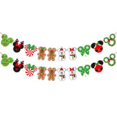 Christmas Mouse Garland Banner - Mouse Theme Decorations For Christmas & Birthday Parties