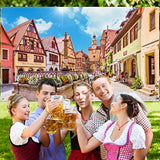 Oktoberfest Festival Decorations 5.90 x 3.61 Ft Bavarian Backdrop Photo Booth Banner