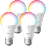 Alexa Smart Light Bulbs 4 Pack A19 E26 RGB Color Changing Bluetooth Mesh 1500LM 100W Equivalent