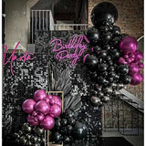 110pcs Black Balloons Kit Different Sizes 18 12 10 5 Inch for Party Decorations