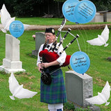 26 Blue Biodegradable Memorial Balloons with Large Dove for Funeral or Remembrance Release