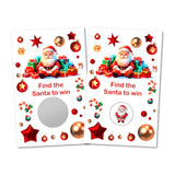 Santas Christmas Party Game Scratch Off, Find The Santa Easy To Play Silly Games, Fun Idea, Ice Breaker Activity. Raffle Cards, Set Of 40 Cards Merry Christmas, Made In Usa