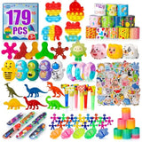 Party Favors For Kids 4-8,8-12,Goodie Bags Stuffers For Kids,Pinata Stuffers,Treasure Box Toys For Classroom,Pop It Fidget Toys,Fidget Toys Bulk,Carnival Prizes,Treasure Chest Prizes 179 Pcs