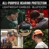 Free 2.0 Bluetooth Hearing Protection Earbuds - 25 Db Nrr Osha Approved Earbuds, Wireless Bluetooth Earplug Headphones For Work