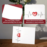 8 Pack Valentines Day Cards With 8 Envelopes, Blank Note Cards With Hearts, Anniversary Love Cards For Her Or Him, Thank You Greeting Birthday Cards, 4 X 6 Inch (Heartbeat)