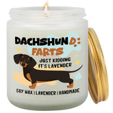 Dachshund Gifts For Women, Dachshund Decor Candle Gifts For Women Lavender Scented, Dachshunds Candle, Weenies Decor, Weiners Dog Stuff, Funny Weenie Dog Gift For Home Mom Friends Coworker