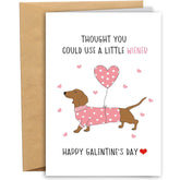 Funny Dachshund Galentine'S Day Card, Humor Sausage Dog Galentine'S Day Card For Bestie Friend Sister, Cute Valentines Day Card For Women Lady Girl