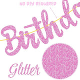 Pool Birthday Party Banners 2Pcs Swimming Pool Party Cutout Banners Glitter Pink Hawaii Pool Party Garlands Baby Shower Decorations Hello Summer Pool Supplies For Girls