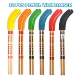 12 Pack Hockey Valentine'S Day Cards, Pencils With Erasers, Mini Hockey Pucks, Hockey Goal For School Classroom Gift Exchange, Valentine Party Favor Supplies