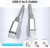 3 Pack 10FT USB C to USB C Fast Charging Cable 60W Type C Charger for iPhone 17 16 15 iPad MacBook