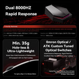 Atk F1 Wireless Gaming Mouse, 45G, Paw3395, 2.4G/Wired, Ice Coating, 8K Hz (F1 Extreme, White)