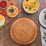 50 Count Wood Grain Paper Plates 9" Rustic Wood Slice Paper Plates Disposable Party Dinner Plate Farmhouse Round Plate For Dining Table Decor Cut Timber Party Supplies