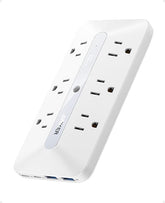 10 in 1 Surge Protector Power Strip 6 Outlets 4 USB Ports 2 USB C 20W Fast Charging