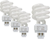 13W T3 Spiral CFL Light Bulb G24Q-1 4-Pin Base 2700K Warm White 800 Lumens 4 Pack