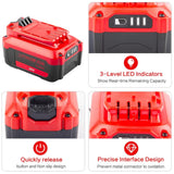 20V 6000Mah Lithium Battery Repalcement For Craftsman V20 Lithium Ion Battery Cmcb202 Cmcb202-2 Cmcb204 Cmcb204-2 Cmcs500B Cmcd700C1
