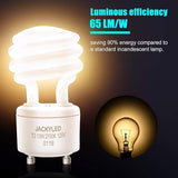 13W GU24 CFL Light Bulbs T2 Spiral 2700K Warm White 2-Prong Base Indoor Lighting 4 Pack