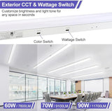 4 Pack 8FT LED Linear Light Fixtures 90W 70W 60W CCT Adjustable Dimmable Shop Lights