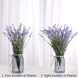 Artificial Lavender Flowers With Silk Flocked Fake Lavender Plant For Wedding Home Table Centerpiece Decor-Pack Of 4