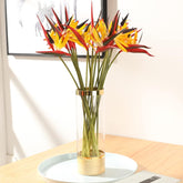 10Pack Artificial Flowers Bird Of Paradise,22.4 Inch Hawaiian Tropical Flowers Strelitzia Green Plant For Home Garden Decoration Office Verandah Wedding Decorations (Yellow)