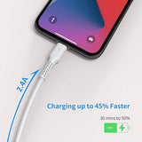 5 Pack 6 Inch Lightning to USB Charging Cable Short Fast Charger Cord for iPhone 12 11 XS XR iPad Air Mini