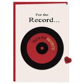 Valentines Day Card For Him Her - 180° Spinning Vinyl Record Love Card For Husband Wife Boyfriend Girlfriend - You'Re My Favorite - Anniversary, Birthday Card With Envelope & Sticker