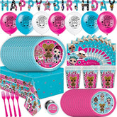 Unique LOL Birthday Party Decorations | LOL Surprise Birthday Party Supplies | LOL Party Supplies Birthday | For Girls Birthday | With LOL Banner, LOL Tablecloth, LOL Balloons, LOL Plates, LOL