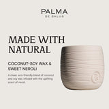 Hand-Poured Candle (Sweet Neroli) |100% Natural Cocosoy Wax, Vegan, Paraffin-Free & Palm-Oil-Free | Ceramic Vessel Handmade In Dubai | 50-Hour Burn Time