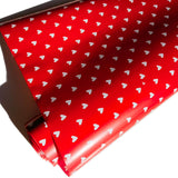 Red Heart Print Wrapping Paper Roll 30“X394”(2.5'X32.8') For Gifts, Anniversaries, Birthdays, Weddings, Parties, Holidays