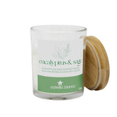 7Oz Eucalyptus And Sage Scented Candle, Candles For Home Scented, Soy Blend Wax Candle, Gift For Women Men, Long Burning Candle