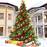 4 Inch X 50 Yards Christmas Plaid Buffalo Ribbon, Check Wired Edge Rib