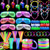 178 Pcs 2026 Glow In Dark New Year Party Kit with LED Glasses, Bracelets, and Necklaces