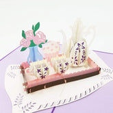 Tea Party Pop Up Card, 3D Pop Up Greeting Card - Birthday, Party, Celebration For Son, Daughter, Girl, Boy, Husband, Wife (Tea Party Pop Up Card)