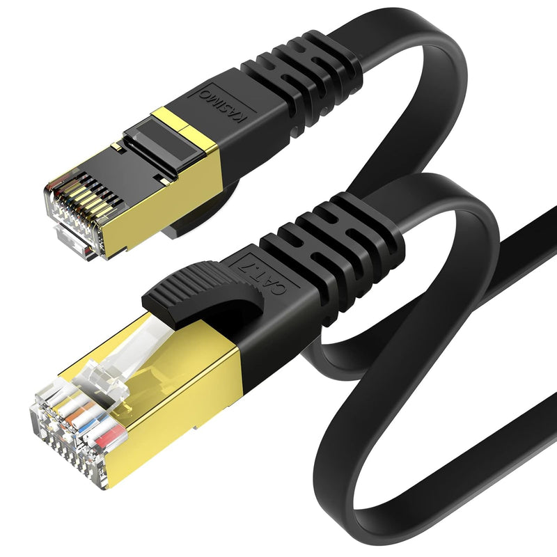 Ethernet Cable 5 Ft, Cat 7 Gigabit Lan Network Cable Rj45 High-Speed Flat Ethe