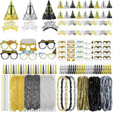 384pc New Year’s Eve 2026 Party Supplies Kit for 96 Guests Hats Glasses Noisemakers