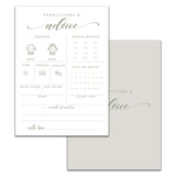 Baby Predictions And Advice Cards, 5" X 7" Minimalism Baby Shower Predictions Cards, Baby Shower Party Games & Activities Favors For Newparents - I05