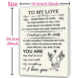Romantic Valentines Day Card For Him Her - To My Love Valentines Day Gifts