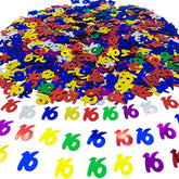 16 Confetti 16 Birthday Anniversary Party Decoration Table Confetti Party Favor 1.5 Oz (Multicolor 16)