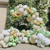 57pcs Pastel Green Balloon Garland Kit for Baby Shower & Birthday Party Decor