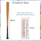 Birthday Wrapping Paper Rolls Colorful Gift Wrapping Paper With Happy Birthday Lettering Candles Polka Dots Stripes Design For Party Baby Shower - 4 Rolls - 17 In X 120 In(10Ft) Per Roll
