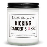 Breast Cancer Gifts For Women, Cancer Care Gifts For Women, Get Well Soon, Chemotherapy Must Haves, Surgery Recovery Presents For Women Men,Soy Wax Handmade Scented Candle (7Oz)