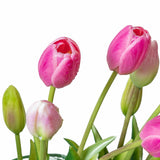 15Pcs Artificial Tulips Flowers, Real Touch Latex Bouquet, Fake Tulips For Office Wedding Party Home Kitchen Garden Decoration-B Peachblow