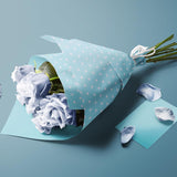 Blue Wrapping Paper,Reversible Gift Wrap Paper With Polka Dot Design For Christmas,Birthday, Wedding,Baby Shower,All Holidays(17 Inch X 32.8 Feet)