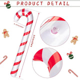 6Pcs Inflatable Candy Canes For Christmas Decorations,35 Inch Plastic Inflatable Candy Cane Balloons For Party Decoratio