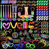 Glow In The Dark Party Favors For Adults Kids, 27 Carnival Accessories, 56 Led Light Up Toys Bulk, 100 Glow Sticks Party Pack, Neon Party Supplies & Decorations